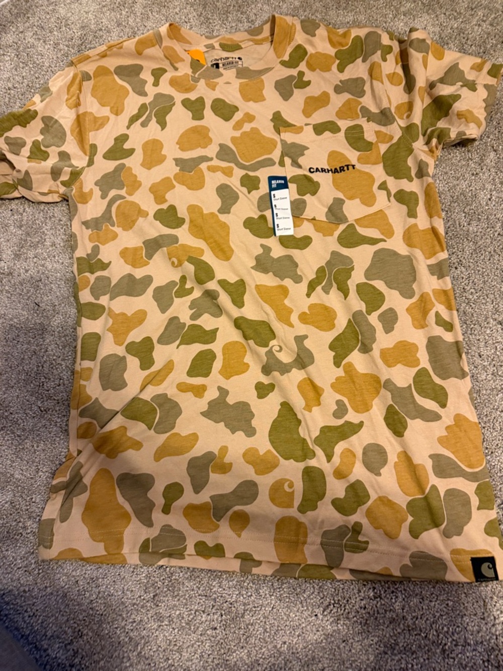 Carhartt Tan, Olive & Mustard Camo Pocket Tee